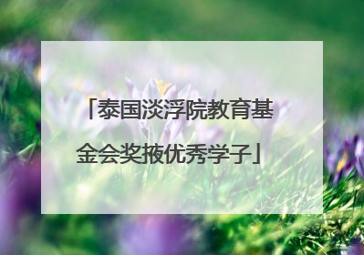 泰国淡浮院教育基金会奖掖优秀学子