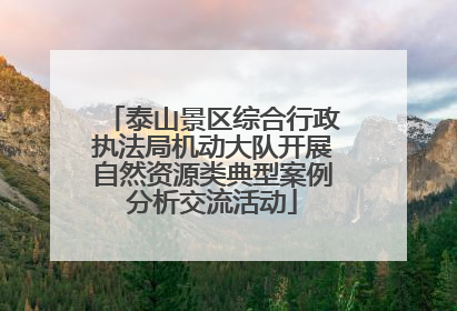 泰山景区综合行政执法局机动大队开展自然资源类典型案例分析交流活动