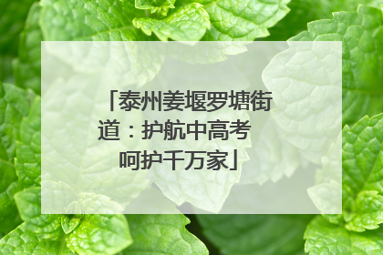 泰州姜堰罗塘街道：护航中高考 呵护千万家