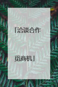 洽谈合作觅商机