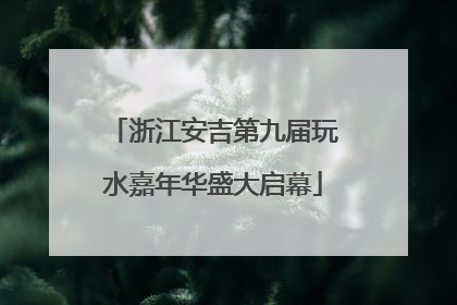 浙江安吉第九届玩水嘉年华盛大启幕