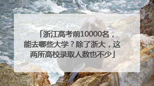 浙江高考前10000名，能去哪些大学？除了浙大，这两所高校录取人数也不少