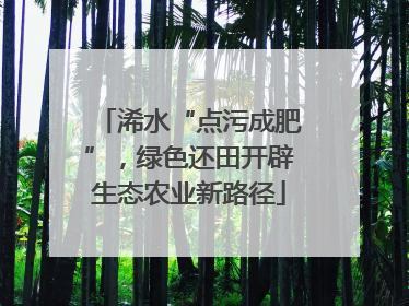 浠水“点污成肥”，绿色还田开辟生态农业新路径
