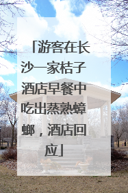 游客在长沙一家桔子酒店早餐中吃出蒸熟蟑螂，酒店回应