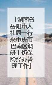 湖南省岳阳市人社局一行来重庆市巴南区调研工伤保险经办管理工作