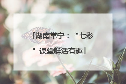 湖南常宁：“七彩”课堂鲜活有趣