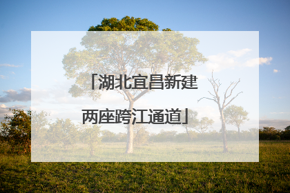 湖北宜昌新建两座跨江通道