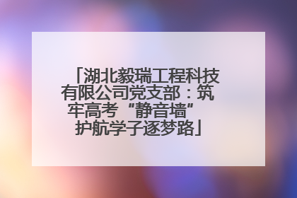 湖北毅瑞工程科技有限公司党支部：筑牢高考“静音墙” 护航学子逐梦路