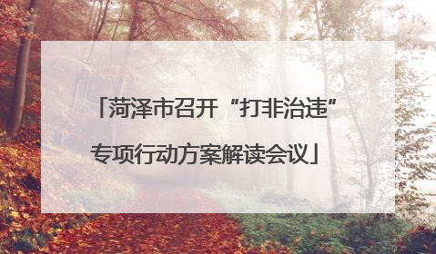 菏泽市召开“打非治违”专项行动方案解读会议
