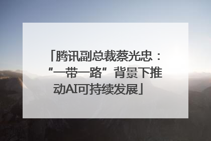 腾讯副总裁蔡光忠：“一带一路”背景下推动AI可持续发展