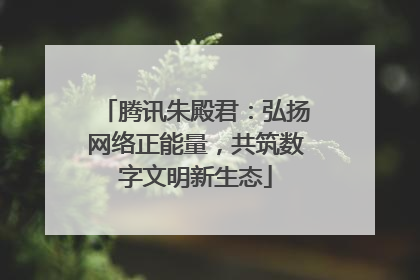 腾讯朱殿君：弘扬网络正能量，共筑数字文明新生态