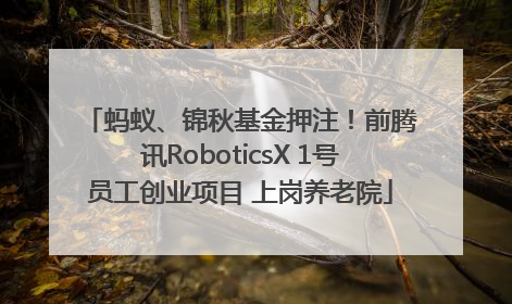 蚂蚁、锦秋基金押注！前腾讯RoboticsX 1号员工创业项目 上岗养老院