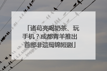 诸葛亮喝奶茶、玩手机？成都青羊推出首部非遗蜀锦短剧