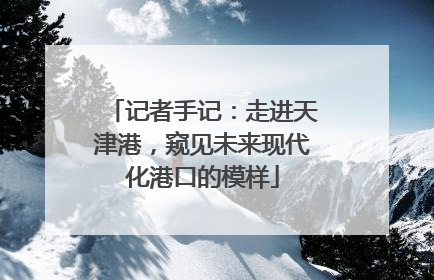 记者手记：走进天津港，窥见未来现代化港口的模样