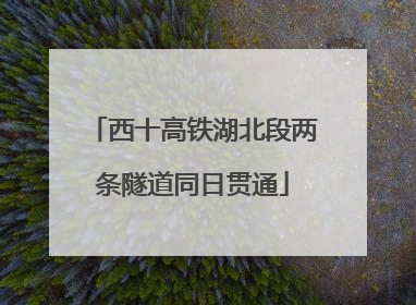 西十高铁湖北段两条隧道同日贯通