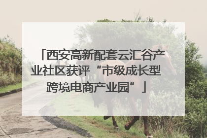 西安高新配套云汇谷产业社区获评“市级成长型跨境电商产业园”