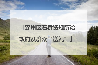 襄州区石桥资规所给政府及群众“送礼”