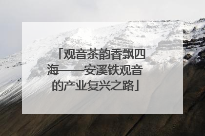 观音茶韵香飘四海——安溪铁观音的产业复兴之路