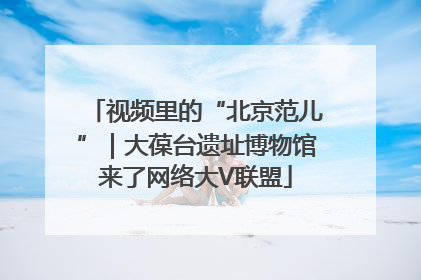 视频里的“北京范儿”｜大葆台遗址博物馆来了网络大V联盟