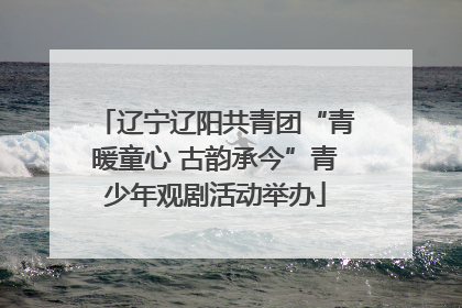 辽宁辽阳共青团“青暖童心 古韵承今”青少年观剧活动举办