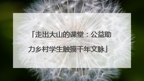 走出大山的课堂：公益助力乡村学生触摸千年文脉