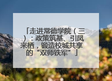 走进常德学院（三）：政策筑基、引凤来栖，锻造校城共享的“双师铁军”