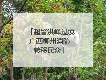 超警洪峰过境 广西柳州消防转移民众