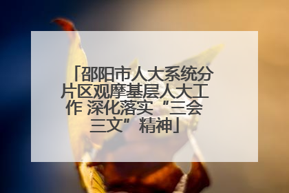 邵阳市人大系统分片区观摩基层人大工作 深化落实“三会三文”精神