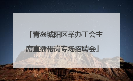 青岛城阳区举办工会主席直播带岗专场招聘会