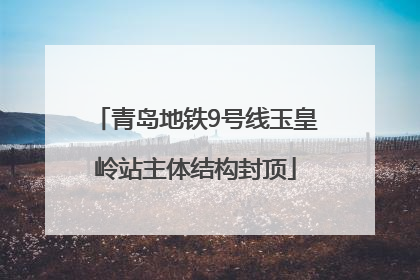 青岛地铁9号线玉皇岭站主体结构封顶