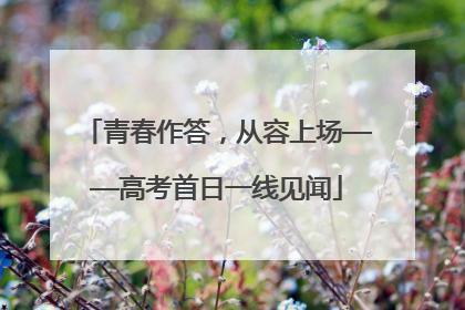 青春作答，从容上场——高考首日一线见闻