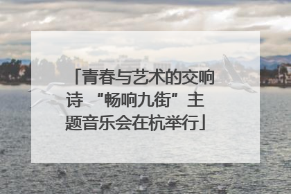 青春与艺术的交响诗 “畅响九街”主题音乐会在杭举行