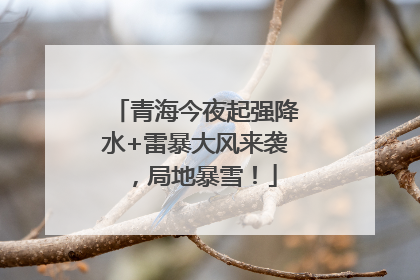 青海今夜起强降水+雷暴大风来袭，局地暴雪！