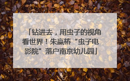 钻进去，用虫子的视角看世界！朱赢椿“虫子电影院”落户南京幼儿园