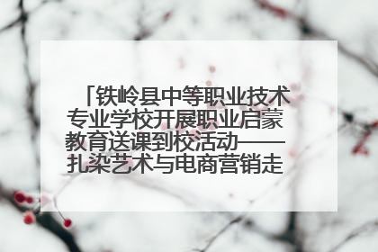 铁岭县中等职业技术专业学校开展职业启蒙教育送课到校活动——扎染艺术与电商营销走进熊官屯镇中心小学