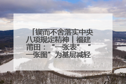 锲而不舍落实中央八项规定精神丨福建莆田：“一张表”“一张图”为基层减轻“数字负担”