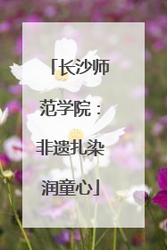 长沙师范学院：非遗扎染润童心