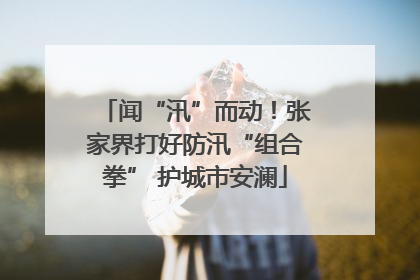 闻“汛”而动！张家界打好防汛“组合拳” 护城市安澜