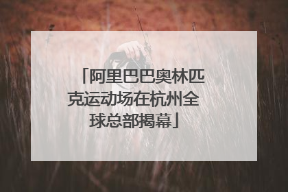 阿里巴巴奥林匹克运动场在杭州全球总部揭幕
