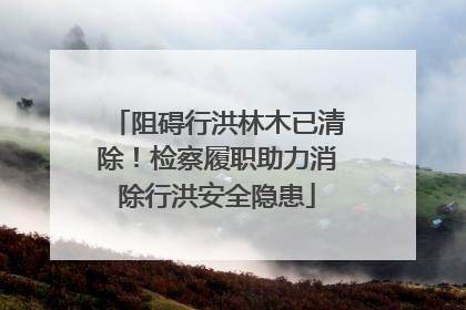 阻碍行洪林木已清除！检察履职助力消除行洪安全隐患