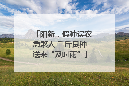 阳新：假种误农急煞人 千斤良种送来“及时雨”