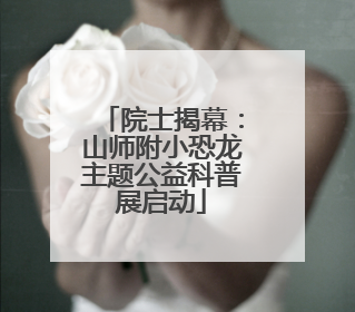 院士揭幕：山师附小恐龙主题公益科普展启动