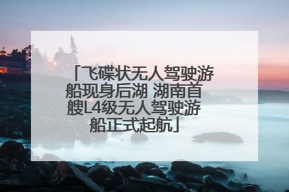 飞碟状无人驾驶游船现身后湖 湖南首艘L4级无人驾驶游船正式起航