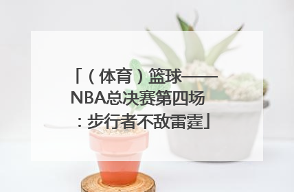 （体育）篮球——NBA总决赛第四场：步行者不敌雷霆