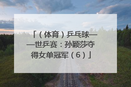 （体育）乒乓球——世乒赛：孙颖莎夺得女单冠军（6）