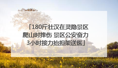 180斤壮汉在灵隐景区爬山时摔伤 景区公安奋力3小时接力抬担架送医