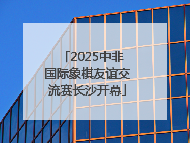 2025中非国际象棋友谊交流赛长沙开幕