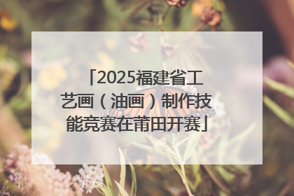 2025福建省工艺画（油画）制作技能竞赛在莆田开赛