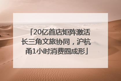 20亿首店矩阵激活长三角文旅协同，沪杭甬1小时消费圈成形