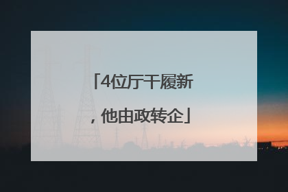 4位厅干履新，他由政转企